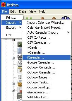 Import Calendar